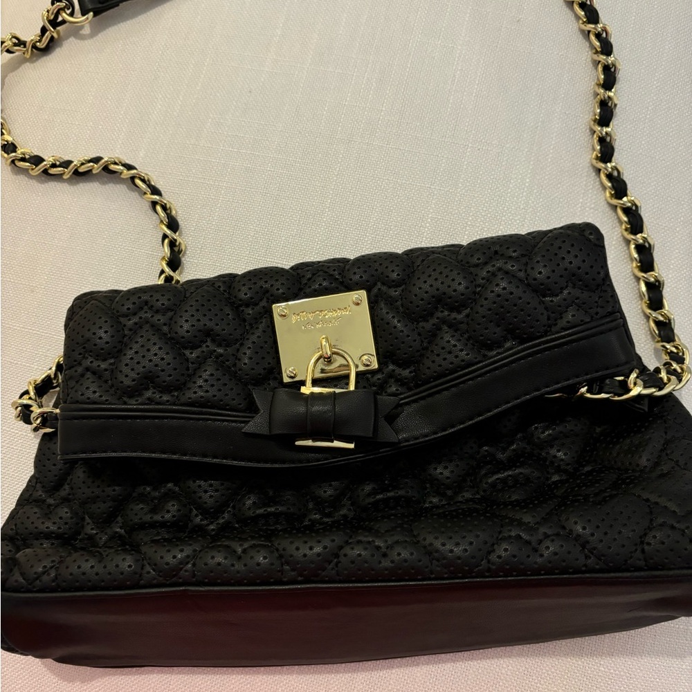 Betsy Johnson black clutch